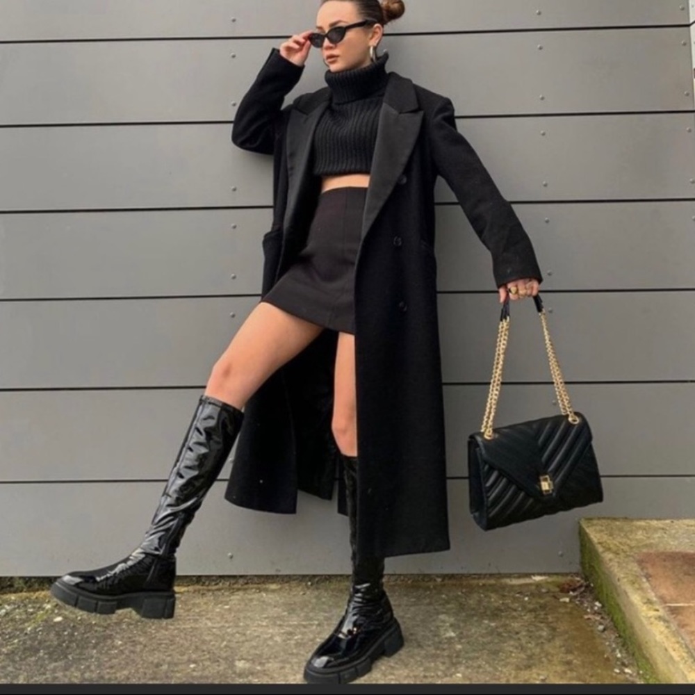 Zara Patent Leather Boots - Picture 2 of 3
